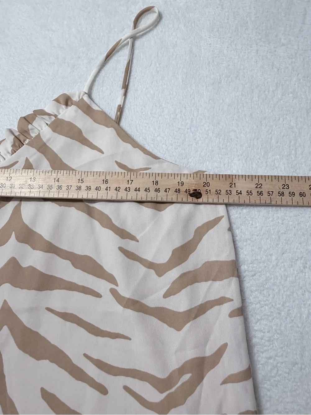 Adrienne Animal Print Cami Tank Top 2X Beige & Ivory Made in USA - Picture 5 of 7